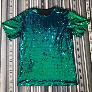 Sequin t-shirt dress